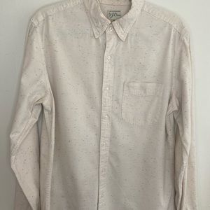 J. Crew Baird McNutt Irish linen shirt Cream Slim M